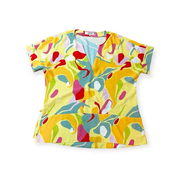 Crosby By Mollie Burch Women’s Tunic Taffy Pattern V-Neck Size Small $175 - Picture 1 of 10